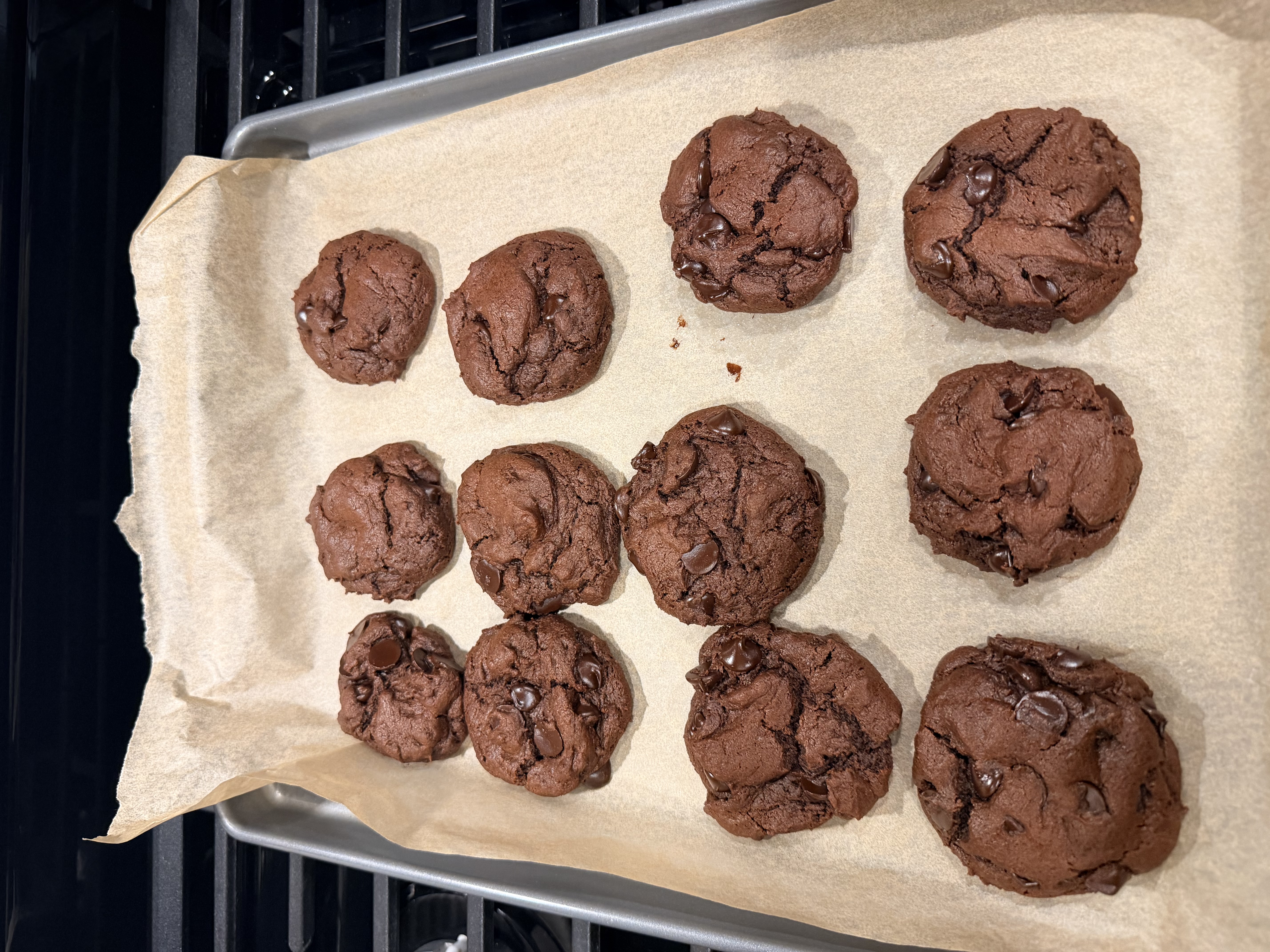 Organic sourdough chocolate chip cookies
